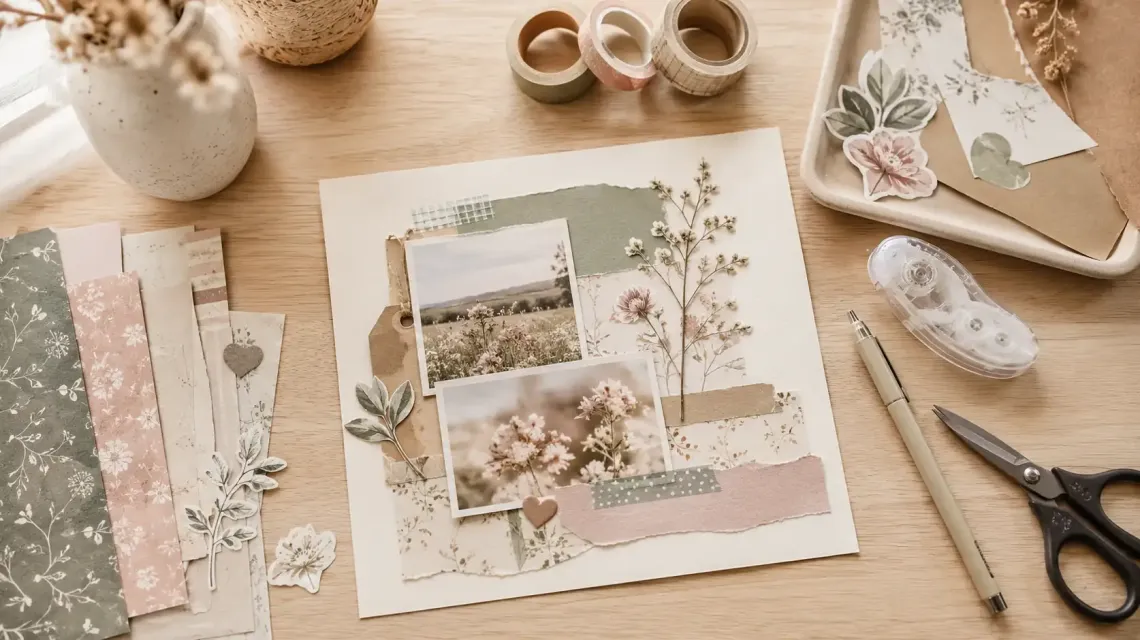 Scrapbooking for Beginners: How to Create a Beautiful Page with Paper, Stickers, and Washi Tape