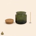 100 ml Green Glass Candle Jar Set with Cork Lid and Wick 100 ml Green Glass Candle Jar Set with Cork Lid and Wick