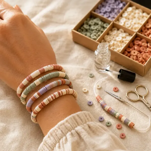 Polymer Clay Heishi Beads Bracelet Kit