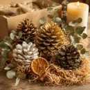 Decorative Pine Cones - Assorted Natural and Painted Decorative Pine Cones - Assorted Natural and Painted