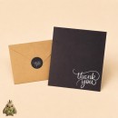 Set of 5 Thank You Cards with Kraft Envelopes and Stickers