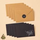 Set of 5 Thank You Cards with Kraft Envelopes and Stickers