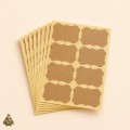 Blank Kraft Self-Adhesive Labels, Vintage Shape – 5.6 x 3.1 cm