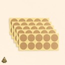 Blank Round Kraft Self-Adhesive Labels – 3.3 cm
