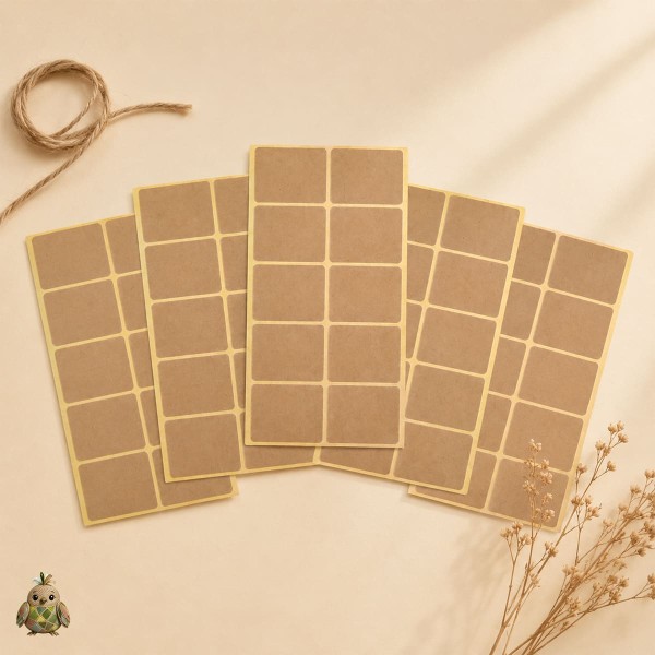 Blank Square Kraft Self-Adhesive Labels – 3.4 x 3.4 cm Blank Square Kraft Self-Adhesive Labels – 3.4 x 3.4 cm