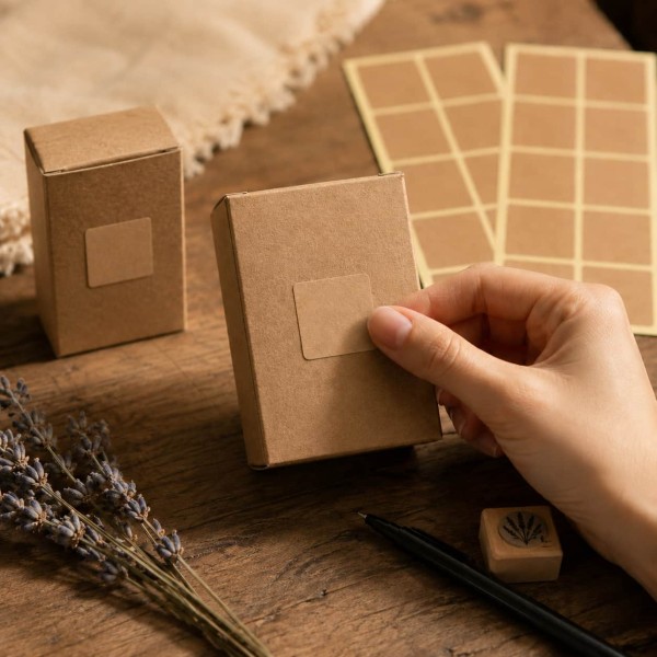 Blank Square Kraft Self-Adhesive Labels – 3.4 x 3.4 cm Blank Square Kraft Self-Adhesive Labels – 3.4 x 3.4 cm