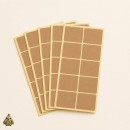 Blank Square Kraft Self-Adhesive Labels – 3.4 x 3.4 cm