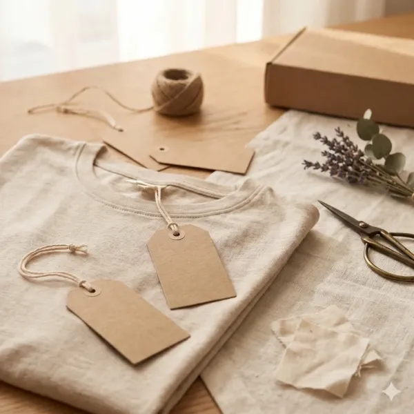 Kraft Clothing Swing Tags with String - Garment Labels