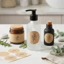 Waterproof Round Kraft Labels - Jars and Bottles