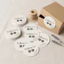 Social Media Follow Us Stickers - Round Set