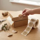 Kraft Sticker Roll - Thank You Assorted Messages