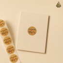 Round Handmade with Love Stickers, Kraft Look – 2.5 cm / 1 inch