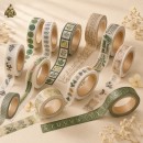 Botany Imprint 15 mm Washi Tape - Botanical Designs