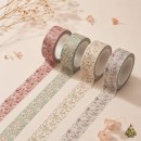 Decorative washi tape 15 mm Rose Garden Quartet - premium floral set of 4 rolls Decorative washi tape 15 mm Rose Garden Quartet - premium floral set of 4 rolls