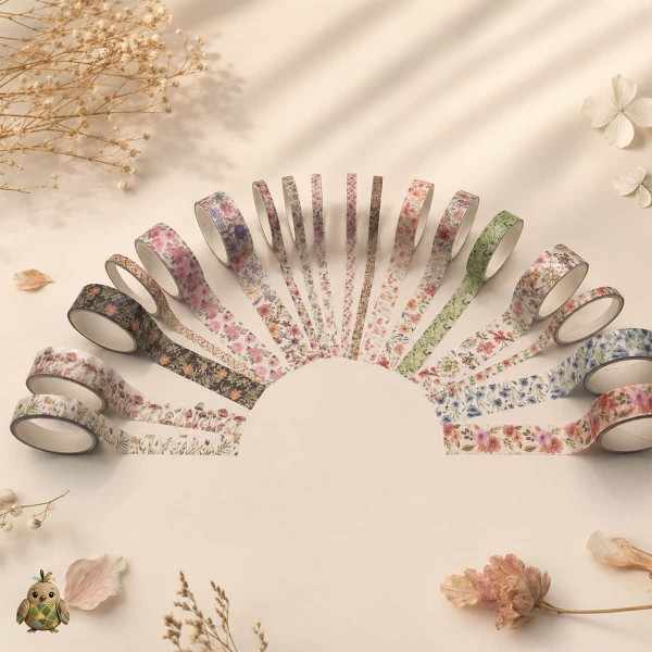 Decorative Washi Tape Set Four Seasons in the Field - Spring, 18 rolls Decorative Washi Tape Set Four Seasons in the Field - Spring, 18 rolls