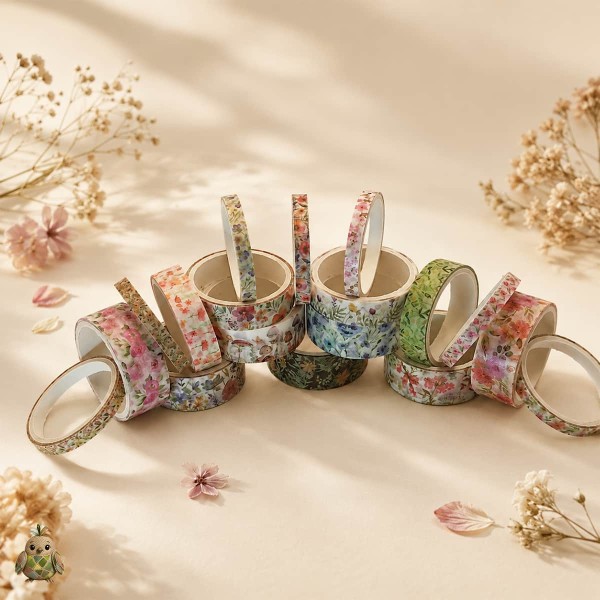 Decorative Washi Tape Set Four Seasons in the Field - Spring, 18 rolls Decorative Washi Tape Set Four Seasons in the Field - Spring, 18 rolls
