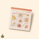 Blossom Season Warm Sun and Flowers Sticker Book – PET and Washi Floral Stickers, approx. 120 pcs