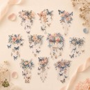 Butterfly Listening to the Wind PET Sticker Set – watercolor butterflies and flowers, 10 pcs Butterfly Listening to the Wind PET Sticker Set – watercolor butterflies and flowers, 10 pcs