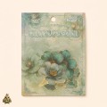 Gold-Plated Flower Dawn Green Flower PET Sticker Set – green flowers with gold details, 20 pcs Gold-Plated Flower Dawn Green Flower PET Sticker Set – green flowers with gold details, 20 pcs
