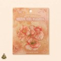 Gold-Plated Flower Dawn Orange Core Gardenia PET Sticker Set – orange flowers with gold details, 20 pcs