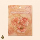 Gold-Plated Flower Dawn Orange Core Gardenia PET Sticker Set – orange flowers with gold details, 20 pcs