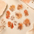 Starry Flower Charm Warm Sun Dance PET Sticker Set – warm flowers with rose-gold details, 10 pcs Starry Flower Charm Warm Sun Dance PET Sticker Set – warm flowers with rose-gold details, 10 pcs