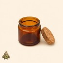 100 ml Amber Glass Apothecary Jar with Cork Lid