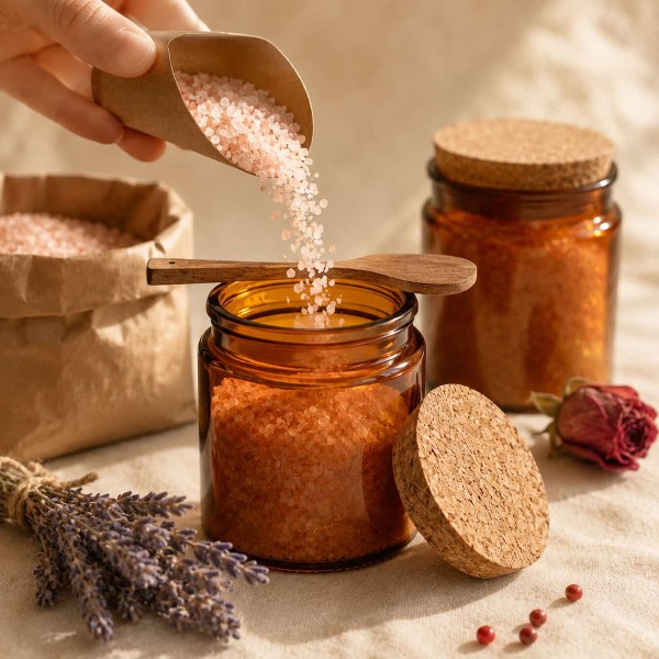 200 ml Amber Glass Apothecary Jar with Cork Lid 200 ml Amber Glass Apothecary Jar with Cork Lid