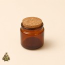 100 ml Amber Glass Apothecary Jar with Cork Lid