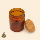 200 ml Amber Glass Apothecary Jar with Cork Lid