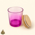 220 ml Purple Gradient Glass Jar with Bamboo Lid 220 ml Purple Gradient Glass Jar with Bamboo Lid