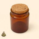 200 ml Amber Glass Apothecary Jar with Cork Lid
