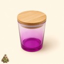 220 ml Purple Gradient Glass Jar with Bamboo Lid