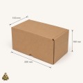Kraft Corrugated Mailer Box – 200 x 100 x 100 mm Kraft Corrugated Mailer Box – 200 x 100 x 100 mm