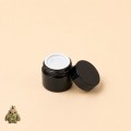 10 ml Amber Glass Jar with Black Lid and Sealing Disc