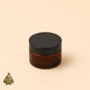 30 ml Amber Glass Jar with Black Lid and Sealing Disc