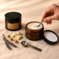 50 ml Amber Glass Jar with Black Lid and Sealing Disc 50 ml Amber Glass Jar with Black Lid and Sealing Disc