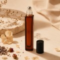 Square Amber Glass Roll-On Bottle 10 ml with Metal Roller Ball and Black Cap Square Amber Glass Roll-On Bottle 10 ml with Metal Roller Ball and Black Cap