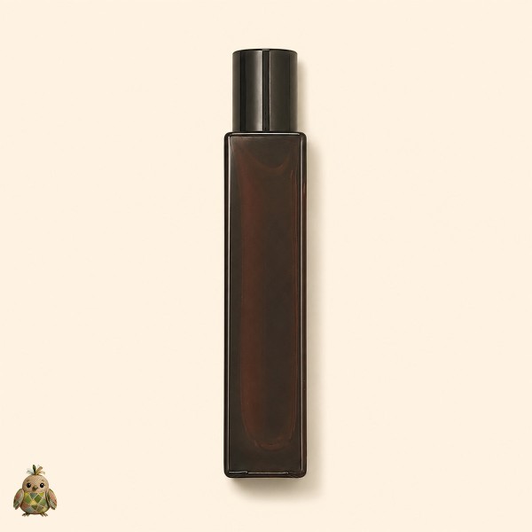 Square Amber Glass Roll-On Bottle 10 ml with Metal Roller Ball and Black Cap Square Amber Glass Roll-On Bottle 10 ml with Metal Roller Ball and Black Cap