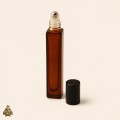 Square Amber Glass Roll-On Bottle 10 ml with Metal Roller Ball and Black Cap Square Amber Glass Roll-On Bottle 10 ml with Metal Roller Ball and Black Cap