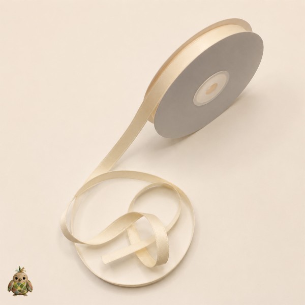 Ivory Cotton Blend Ribbon, 10 mm x 15 m Ivory Cotton Blend Ribbon, 10 mm x 15 m