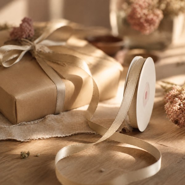 Vintage Pearl Cotton Blend Ribbon, 10 mm x 15 m Vintage Pearl Cotton Blend Ribbon, 10 mm x 15 m