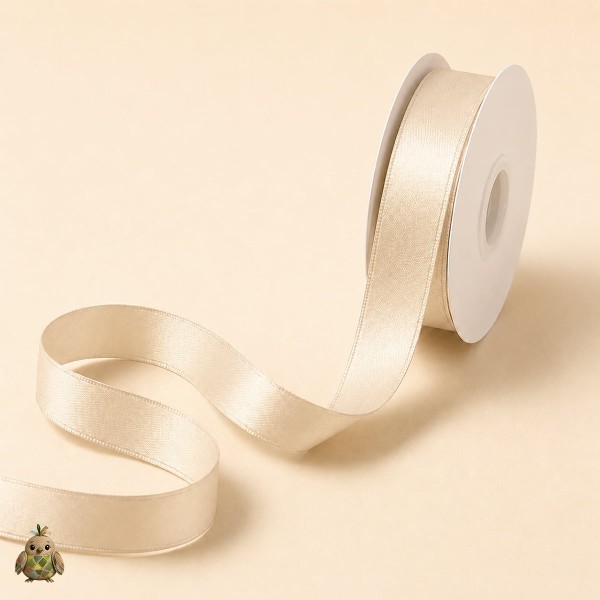 Ivory Cotton Blend Ribbon, 10 mm x 15 m Ivory Cotton Blend Ribbon, 10 mm x 15 m