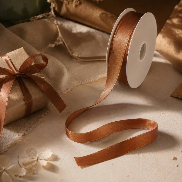 Mocca Cotton Blend Ribbon, 10 mm x 15 m Mocca Cotton Blend Ribbon, 10 mm x 15 m