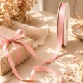 Powder Pink Cotton Blend Ribbon, 10 mm x 15 m