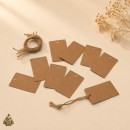 Rectangular Kraft Tags with Jute String, Set of 10