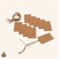 Rectangular Kraft Tags with Jute String, Set of 10
