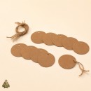 Round Kraft Tags with Jute String, Set of 10