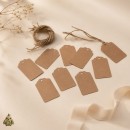 Scalloped Top Kraft Tags with Jute String, Set of 10