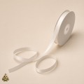 White Cotton Blend Ribbon, 10 mm x 15 m White Cotton Blend Ribbon, 10 mm x 15 m